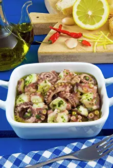 Made: Octopus salad (made with boiled octopus, olive oil