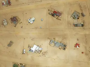 Top Down View: The odd holiday settlement of Wlotzkasbaken at the Atlantic coast