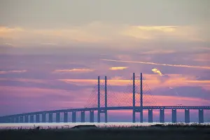 Seascapes: Oeresund railway and dual carriageway bridge-tunnel