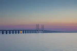 Seascapes: Oeresund railway and dual carriageway bridge-tunnel