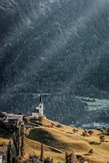 Townsmall: Oetz in autumn, &, x5b4;ztal, Tyrol, Austria, Europe