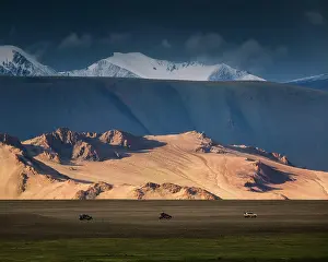 Cars: Off road tour in Mongolia. Mountain Tsambagarav