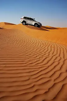 Sultanate: Off-road vehicle in the sand dunes, desert safari