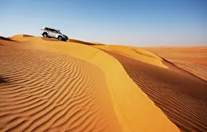 Sultanate: Off-road vehicle in the sand dunes, desert safari