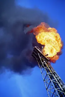 David Nance: Oil Field / Rig - gas flare / flame
