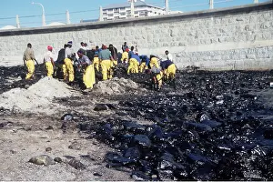 Peter Steyn: OIL POLLUTION - From MV Treasure, Cape Town. June 2000