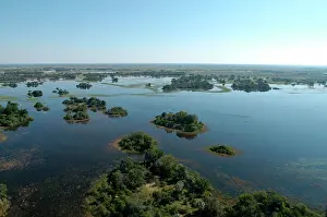 Floods: Okavango delta, Botswana, Africa