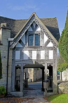 Painswick: Old Lychgate - St Mary's Church - Painswick Cotswolds UK