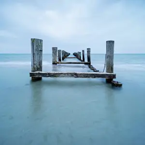 Groyne: Old stage at the beach of the Baltic Sea, seaside