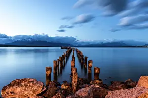 Piers: Old Wooden Pier at dusk