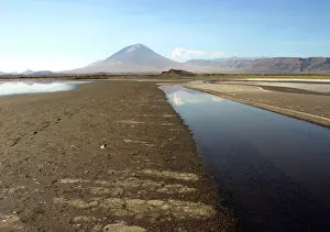 Lengai: Oldoinyo Lengai from lake Natron, Tanzania, Africa