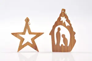 Carving: Olive-wood Christmas ornaments Weihnachtsbaumdekoration