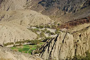Hard: Oman, Wadi Bani Awf, rocky mountains with
