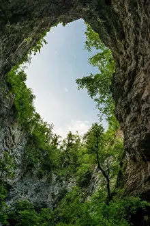 Opening: Opening in the Zelske Jama cave, River Rak, Rakov