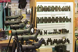 Shops: Optics Display at The Fat Robin Wild Bird and Nature Shop