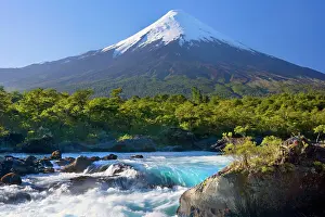 Clad: Osorno and Saltos de Petrohue - snow-clad volcano
