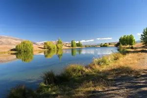 Fertile: Otago, Canterbury, New Zealand. Scenic lakes