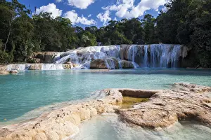 Travertine: Otulun River. Protected Natural Area of Agua Azul