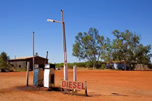 Diesel: Outback fuel - typical filling station on a roadhouse