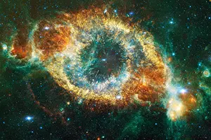 Starry: Outer space, cosmic landscape. Nebula. Elements