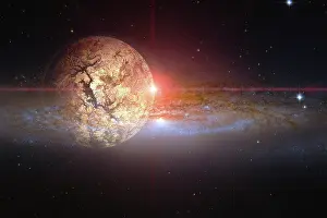 Starry: Outer space, cosmic landscape. Nebula. Elements