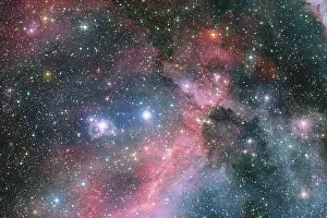 Starry: Outer space, cosmic landscape. Nebula. Elements