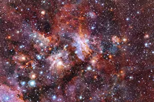 Starry: Outer space, cosmic landscape. Nebula. Elements