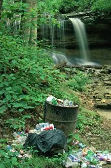 Bottles: Overflowing Garbage Can