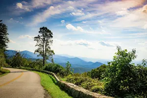 Vista: Overlook, Blue Ridge Parkway, Smoky Mountains, USA