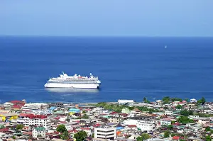 Moored: Overlooking St. Maarten, a popular Caribbean