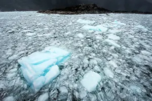 Ohiggins: Pack Ice of Amalia / Skua Glacier with mountains