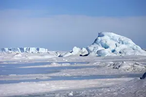 Moutains: Pack Ice in Antarctica