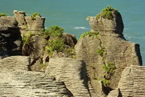 Pancake: Pancake Rocks - famous flat limestone rock formations