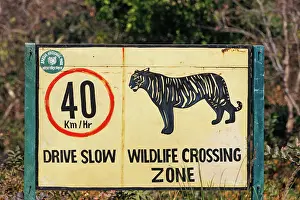 Bardya: Panneau routier pour le tigre