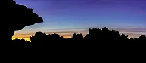 Opposite: A panorama view of the strange karst rock formations