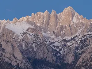 Nevada: Panoramic Eastern Sierra Mountains at sunrise from