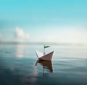 Paper: Paper boat on the water
