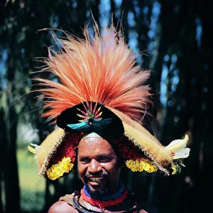 Fantail: PAPUA New Guinea - Huli Wigman in headress