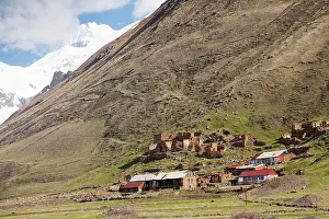 Caucasus: Partly deserted village in Truso valley near the