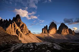 Paternkofel: Paternkofel, Three Peaks, north faces, in the evening