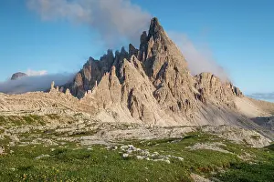 Adige: Paternkofel with rising clouds, Sexten Dolomites