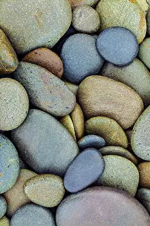 Adam: Pattern of smooth rounded stones on beach, Olympic