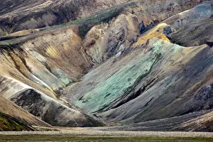 Slope: Pattern in volcanic mountain slope, Iceland