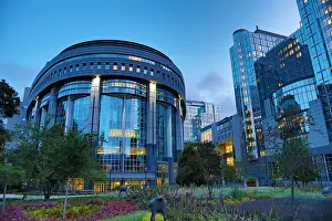 Brussels: Paul Henri Spaak Building in the Hemicycle of the