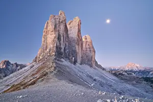 Moon: Three Peaks by Moonlight, Misurina, Dolomites, South