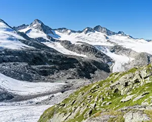Crevasse: Peaks Mt. Grosser Geiger and Mt. Maurerkeeskopf