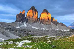 Lamp: Three Peaks in summer, Dolomites, South Tyrol, Italy