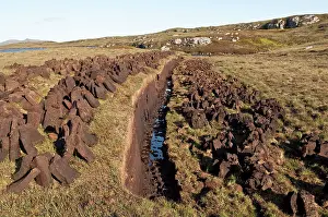 Fires: Peat cutting - with cut peat left to dry for domestic fires