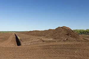 Economy: Peat extraction at Totes Moor - Lower Saxony - Germany