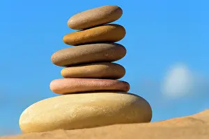 Piles: Pebbles - piled on top of each other